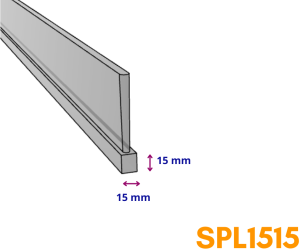 Szczotka listwowa 15x15 mm - SPL1515