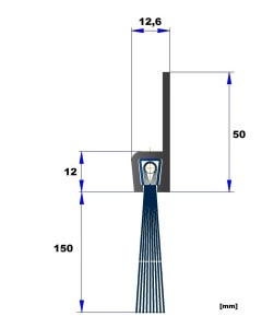 Uszczelnienie szczotkowe h8 150 mm