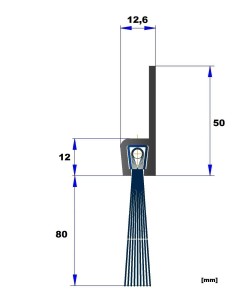 Uszczelnienie szczotkowe h8 80