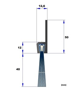 Uszczelnienie szczotkowe h8 40